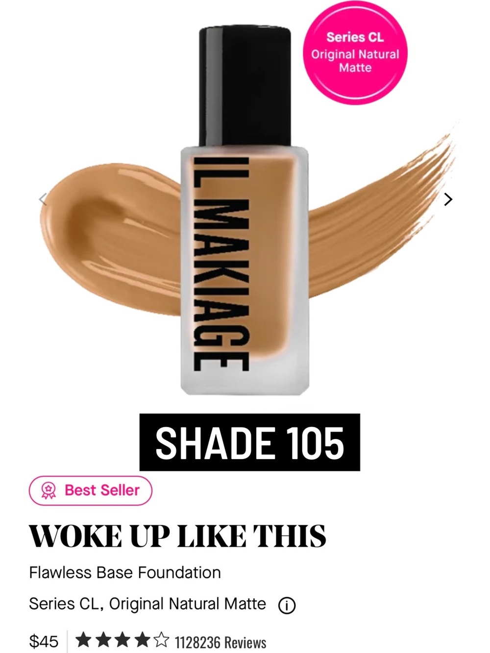 IL MAKIAGE Foundation Shade 105 - Tan